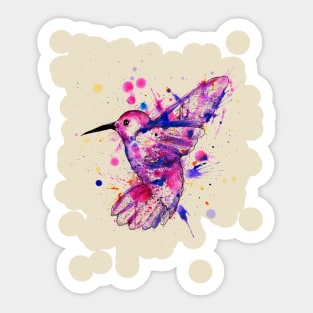 Hummingbird Watercolor Sticker